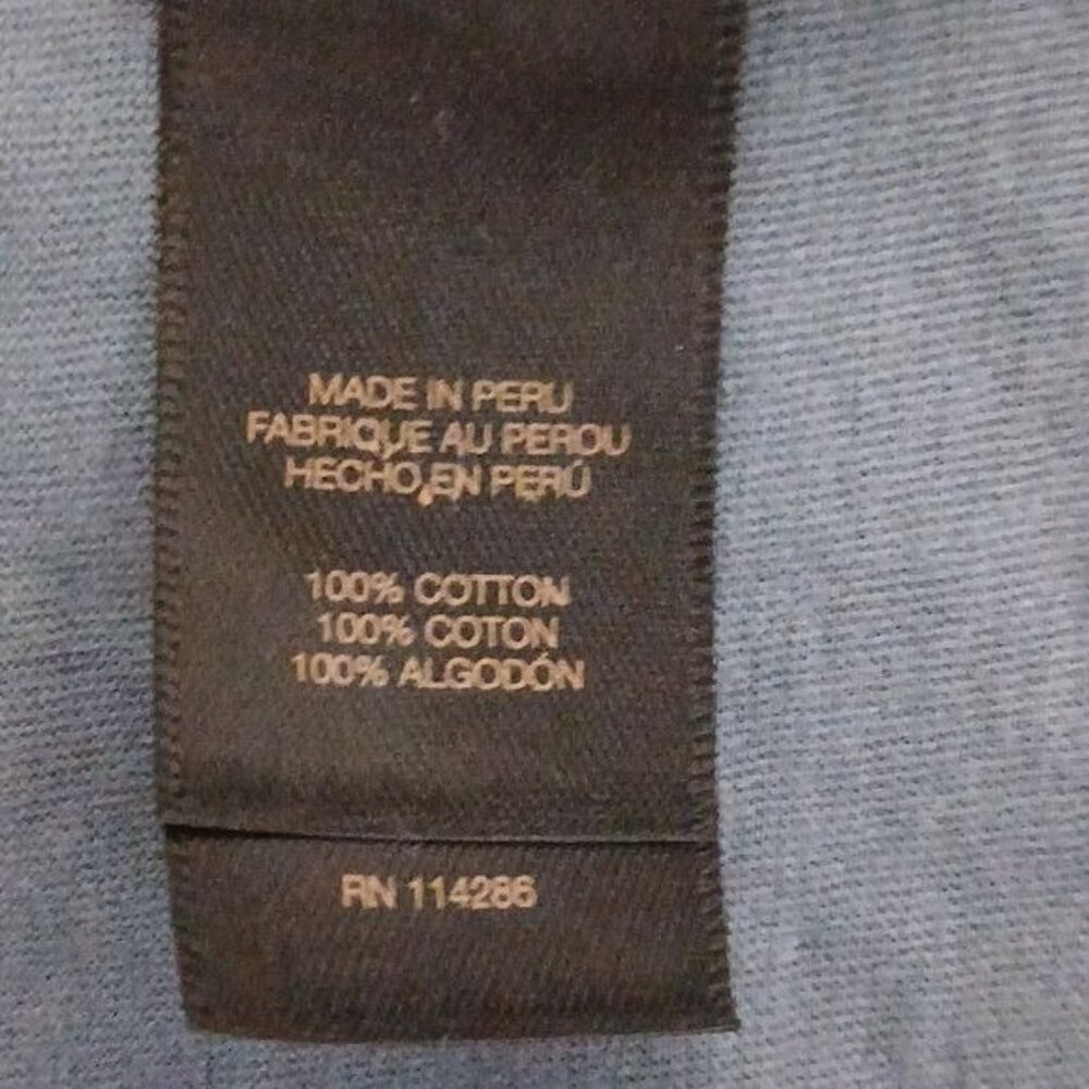 Frye Logo Blue V-Neck Short Sleeve T-shirt - Picture 8 of 8